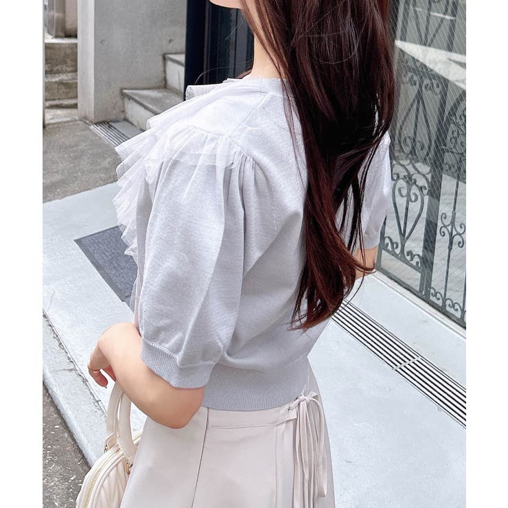 チュールフリル半袖ニットカーディガン | INGNI  | 詳細画像13 