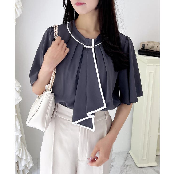 パールピン付トロミフレアスリーブブラウス | INGNI  | 詳細画像9 