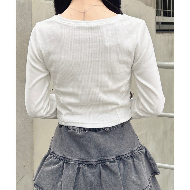 サイドレース胸ロゴロンT | INGNI  | 詳細画像11 