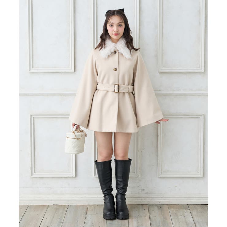 ファー取り外しケープコート | INGNI  | 詳細画像1 