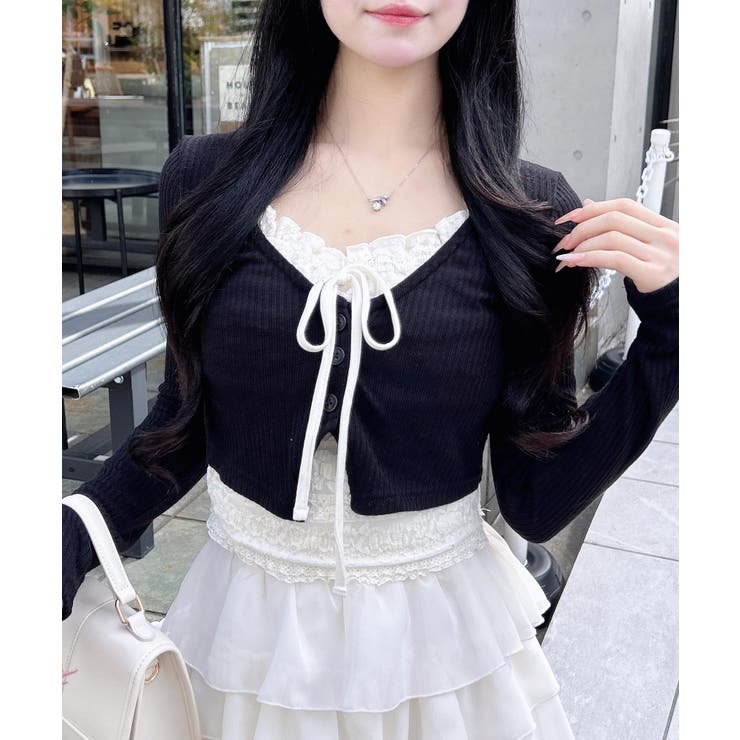 レースレイヤードカーデTOPs | INGNI  | 詳細画像7 