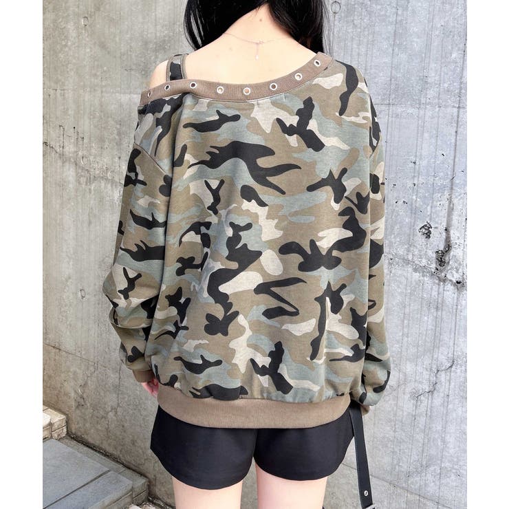 ハトメオフショルロゴ裏毛TOPs | INGNI  | 詳細画像17 