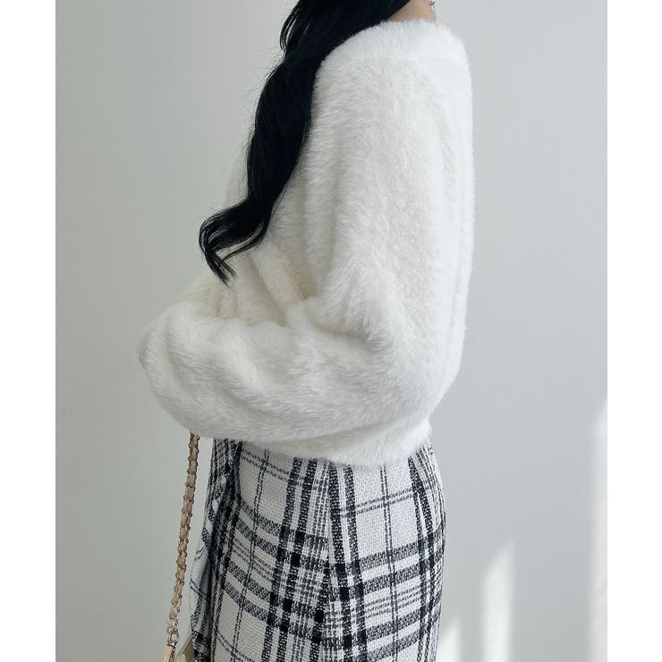 5Gレース付フェザーニットカーディガン | INGNI  | 詳細画像3 