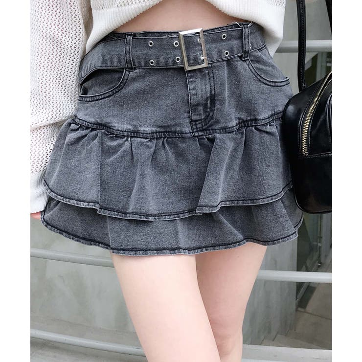 ベルト付デニムフリルミニスカパン | INGNI  | 詳細画像3 