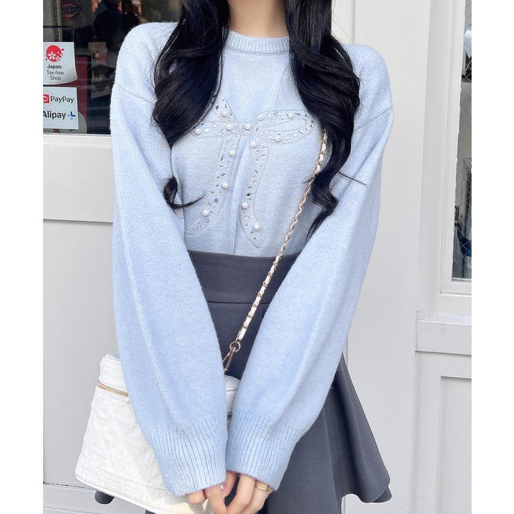 7Gもちもちリボン×ビジューニット | INGNI  | 詳細画像18 