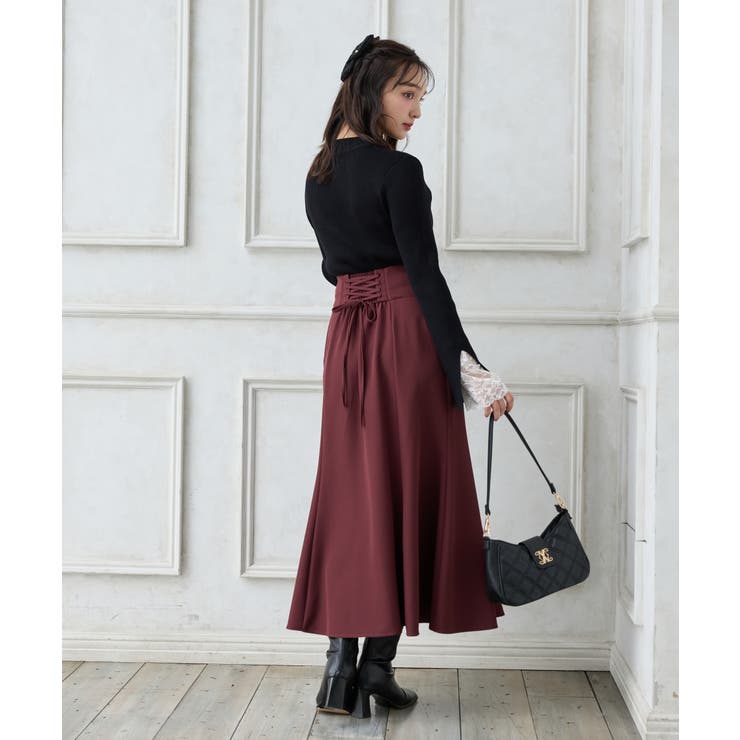 ボルドー | バックレースアップマーメイドスカート | INGNI 