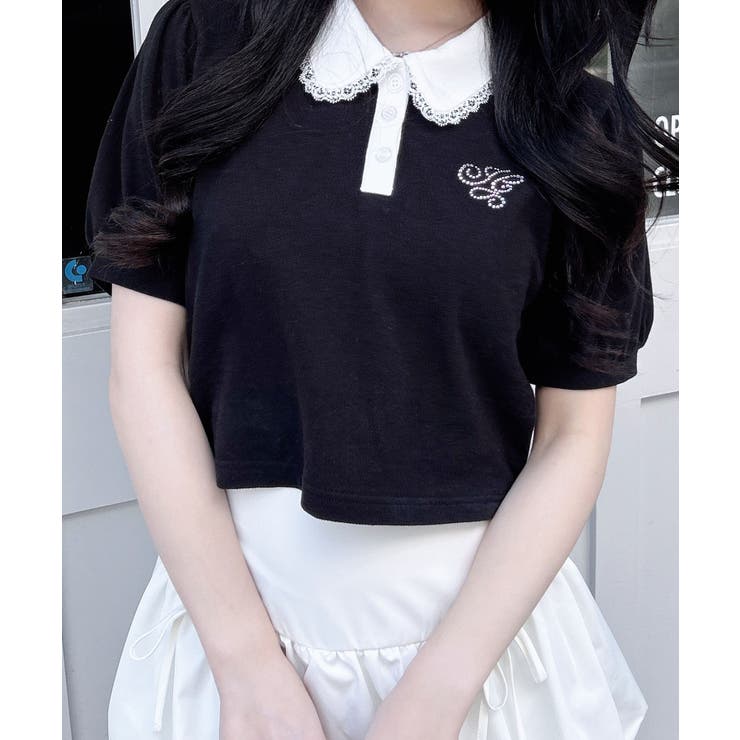 衿レース付胸ロゴポロシャツ | INGNI  | 詳細画像19 