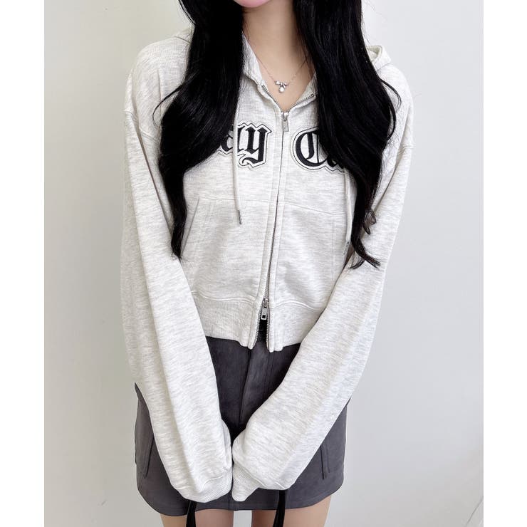 ロゴZIP裏毛ショートパーカー | INGNI  | 詳細画像11 