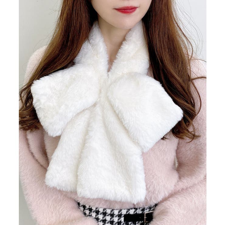 オフホワイト | フワフワリボンティペット | INGNI 