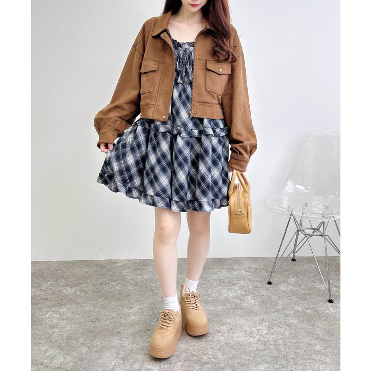 チェック柄ティアードキャミワンピ | INGNI  | 詳細画像14 