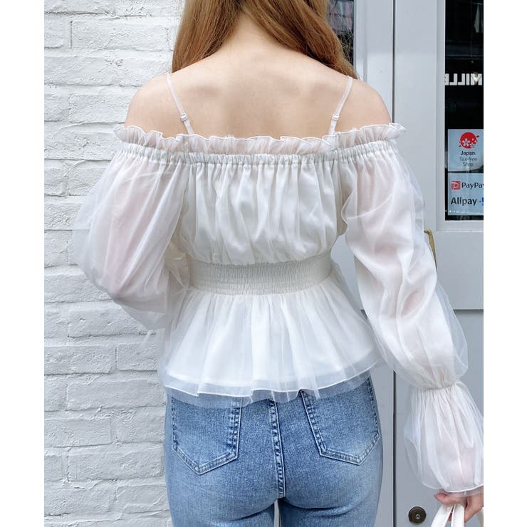 チュールオフショルブラウス | INGNI  | 詳細画像5 