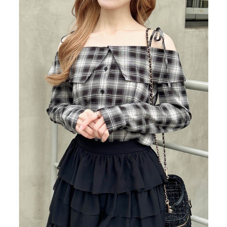 オフショルチェックシャツ | INGNI  | 詳細画像2 