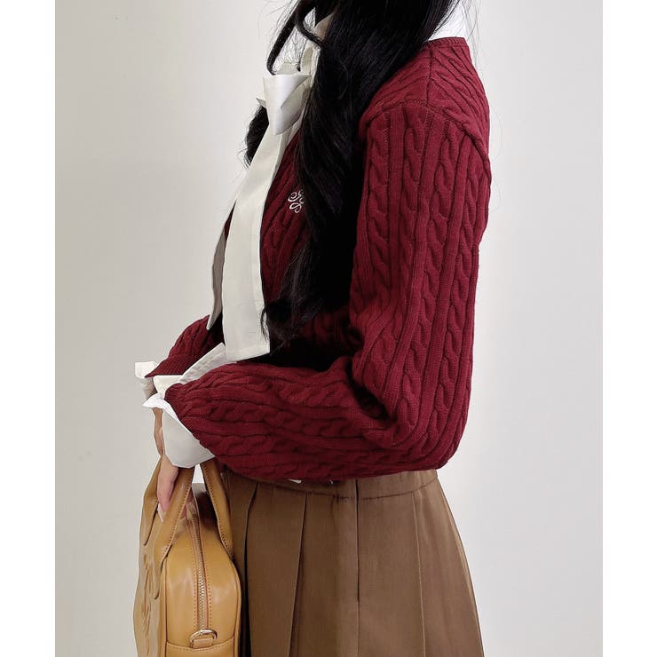 7Gボウタイシャツドッキングケーブルニット | INGNI  | 詳細画像8 