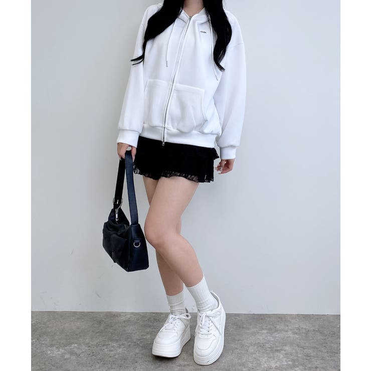 プレート付ダンボールダブルZIPパーカー | INGNI  | 詳細画像6 