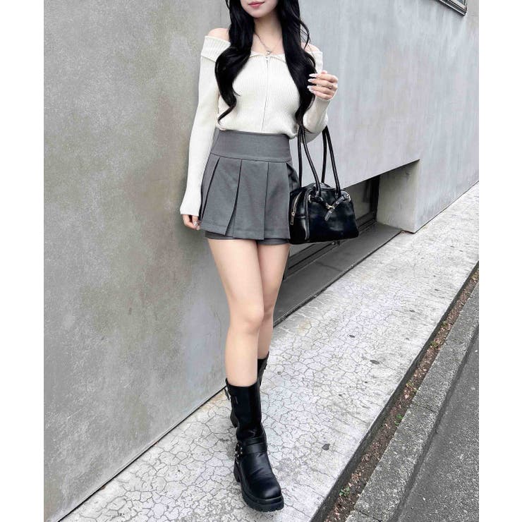 12G衿付オフショルフロントZIPニットカーディガン | INGNI  | 詳細画像7 