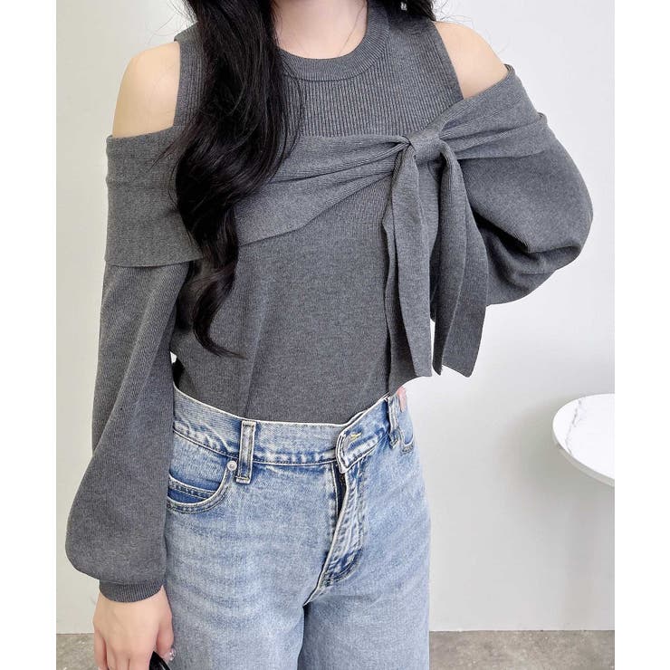 12G肩開きリボンニット | INGNI  | 詳細画像21 