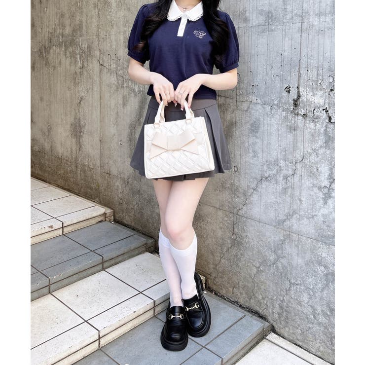 衿レース付胸ロゴポロシャツ | INGNI  | 詳細画像5 