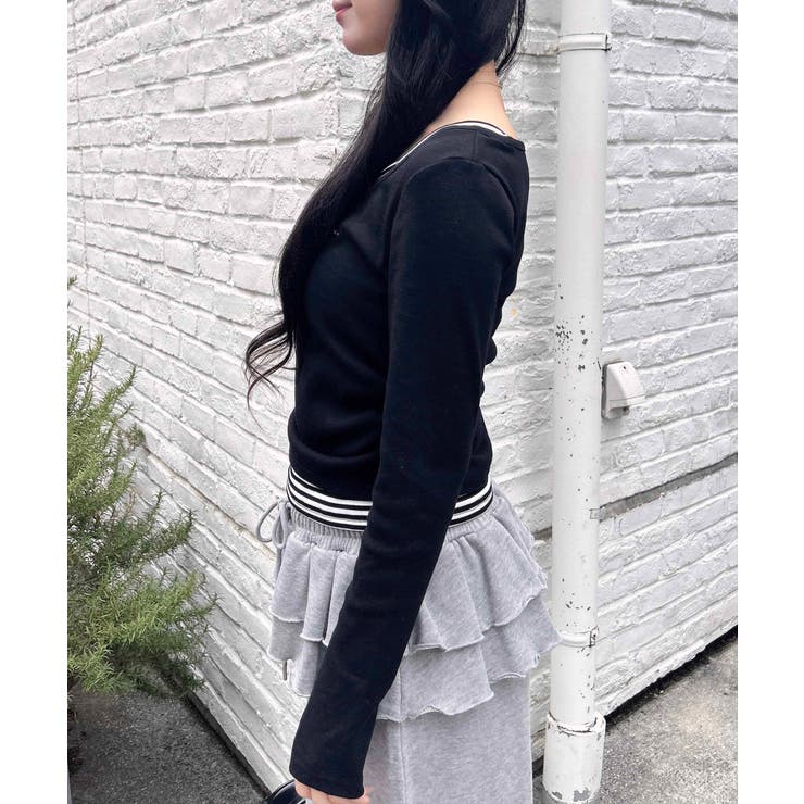 胸プレート付レイヤード風TOPs | INGNI  | 詳細画像3 