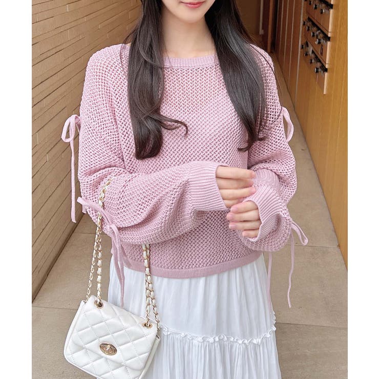 7Gメッシュショルダースリットリボンニット | INGNI  | 詳細画像13 