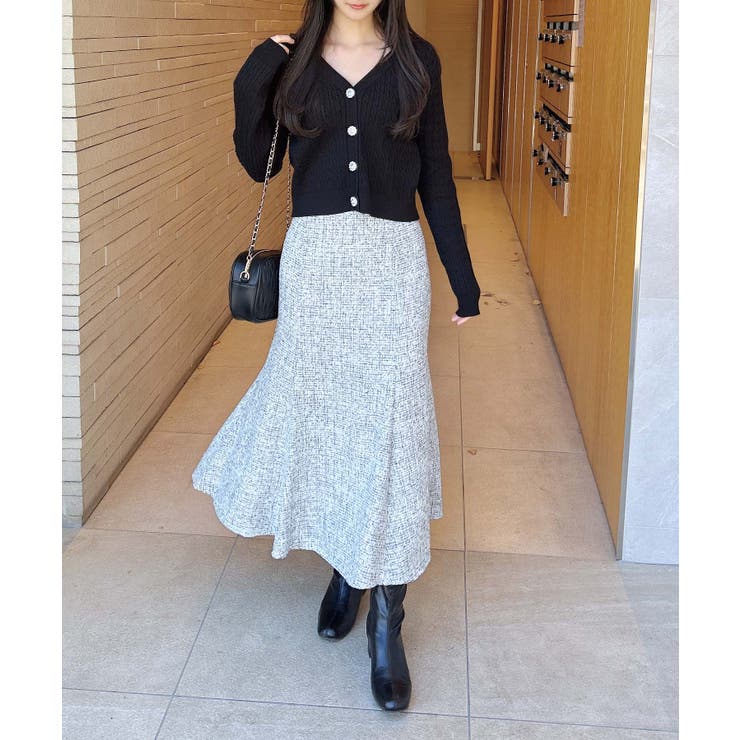 BackレースUPツイードマーメイドSK | INGNI  | 詳細画像12 