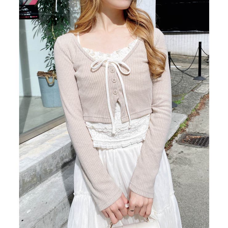 レースレイヤードカーデTOPs | INGNI  | 詳細画像13 