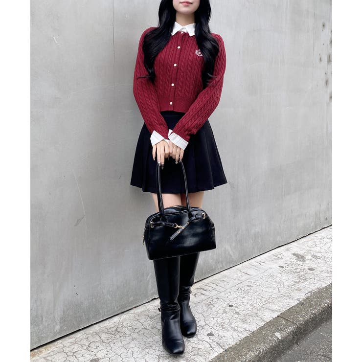 12G シャツレイヤード風ケーブルニット | INGNI  | 詳細画像17 