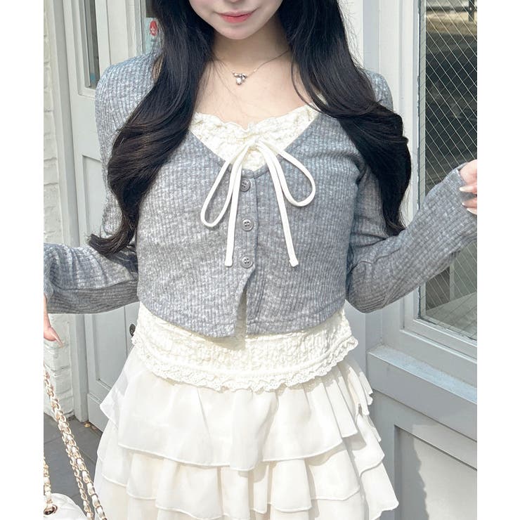 レースレイヤードカーデTOPs | INGNI  | 詳細画像2 