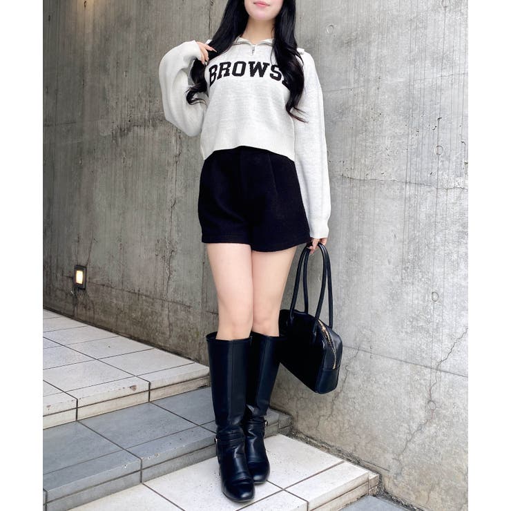 12GハーフZIPショート丈ロゴニット | INGNI  | 詳細画像6 