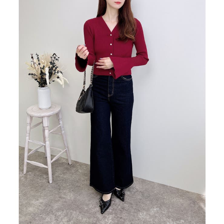 12Gフレアスリーブリブニットカーディガン | INGNI  | 詳細画像24 