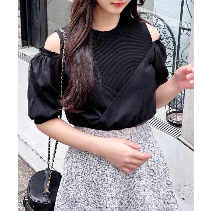 12Gチュールカシュクール半袖ニット | INGNI  | 詳細画像13 