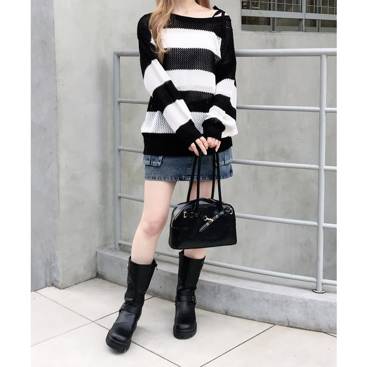 7Gメッシュボーダーチュニックニット | INGNI  | 詳細画像7 