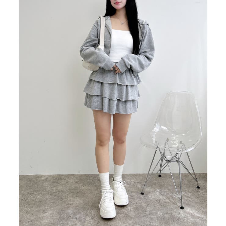 レース付裏毛ZIPパーカー | INGNI  | 詳細画像6 