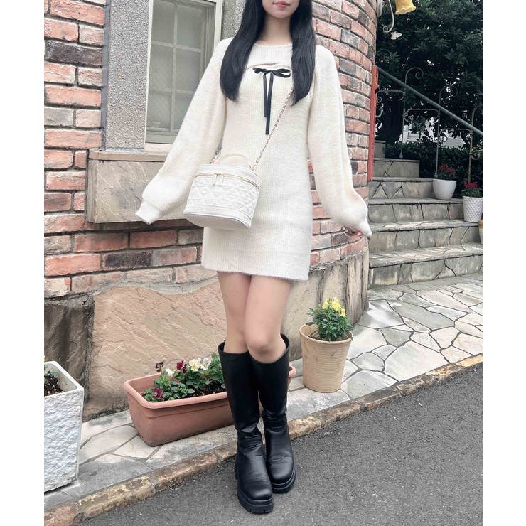 12Gフェザーデコルテオープンニットワンピ | INGNI  | 詳細画像8 