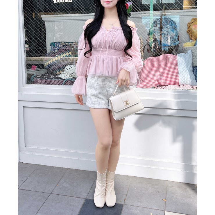 チュールオフショルブラウス | INGNI  | 詳細画像13 