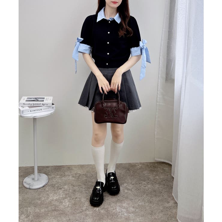 12G袖リボンシャツレイヤード風ニット | INGNI  | 詳細画像11 