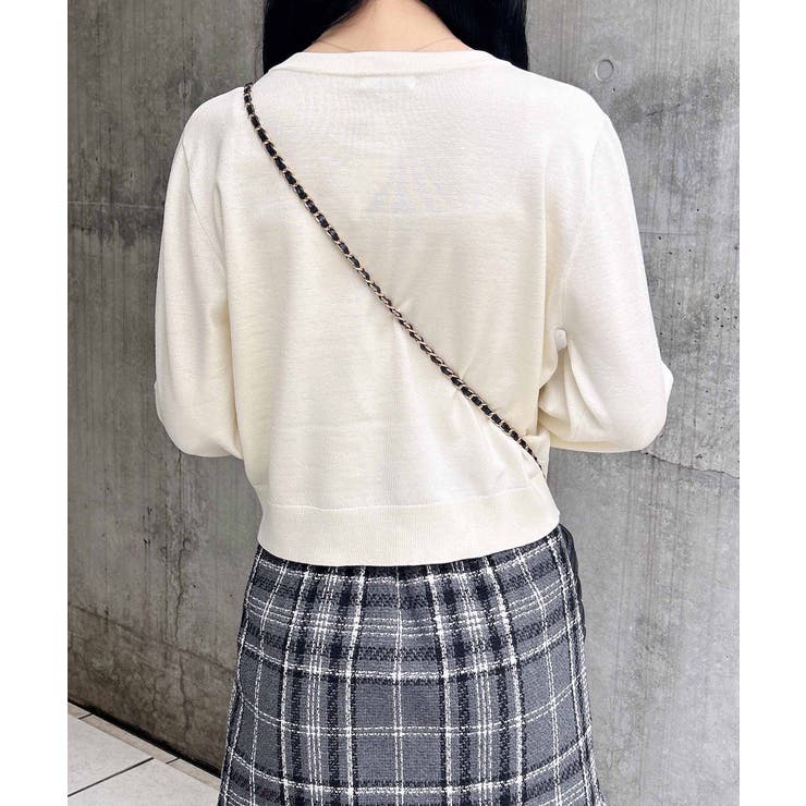 12Gプレート付ニットカーディガン | INGNI  | 詳細画像4 