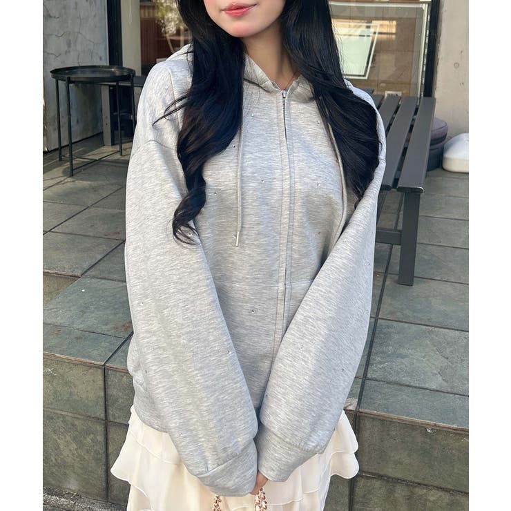 ビジュー付ダンボールZIPパーカー | INGNI  | 詳細画像11 