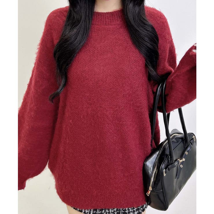 7G Backベロアリボンチュニックシャギーニット | INGNI  | 詳細画像13 