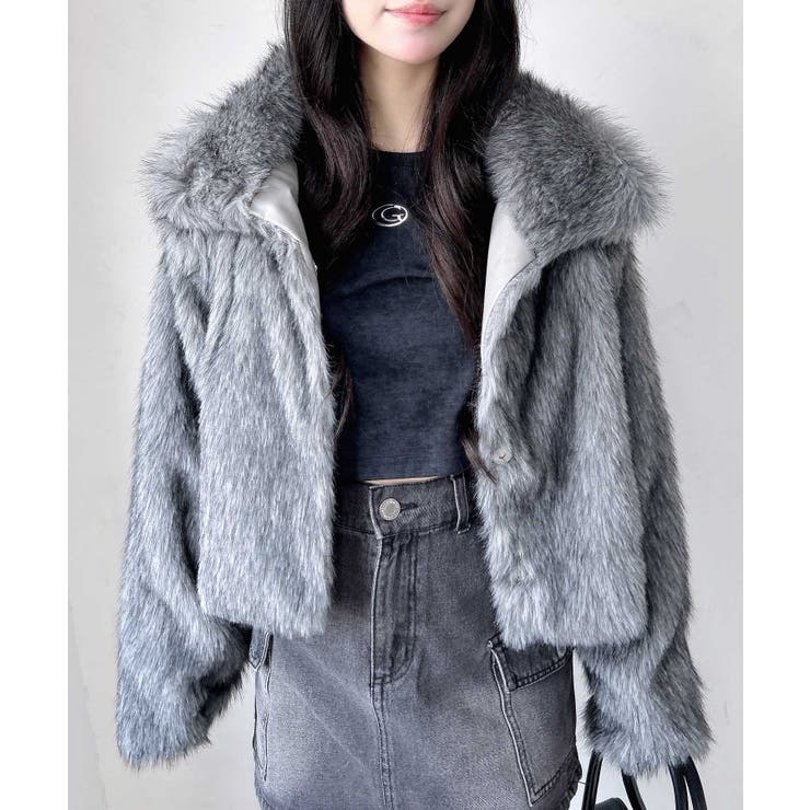 スタンドカラーエコファーコート[品番：INGW0011088]｜INGNI （イング