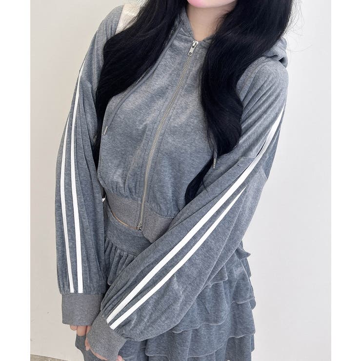 サイドラインジップベロアパーカー | INGNI  | 詳細画像2 