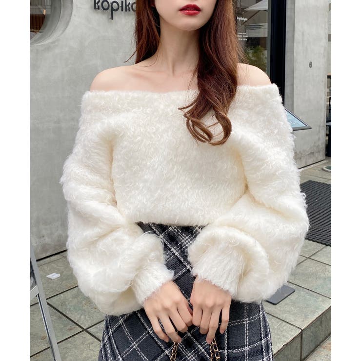 5G 2WAYショート丈カールシャギーニット | INGNI  | 詳細画像1 