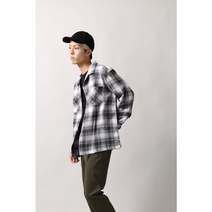 オンブレオープンカラーネルシャツ BV17AU10-M015[品番：WG010023967
