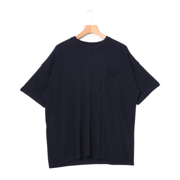 ネイビー | ソフトブークレドロップTシャツ | B.C STOCK