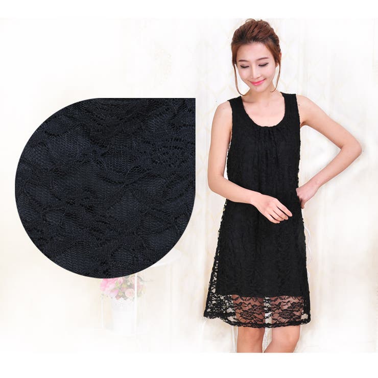 ワンピース ノースリーブ 総レース 1632 韓国ファッション 夏 | candy-house  | 詳細画像14 