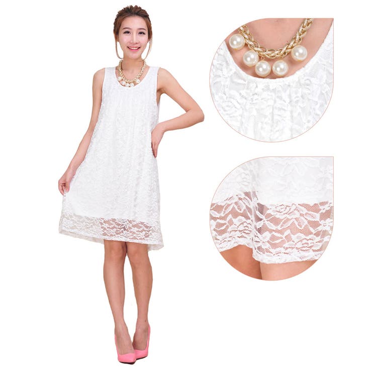 ワンピース ノースリーブ 総レース 1632 韓国ファッション 夏 | candy-house  | 詳細画像16 