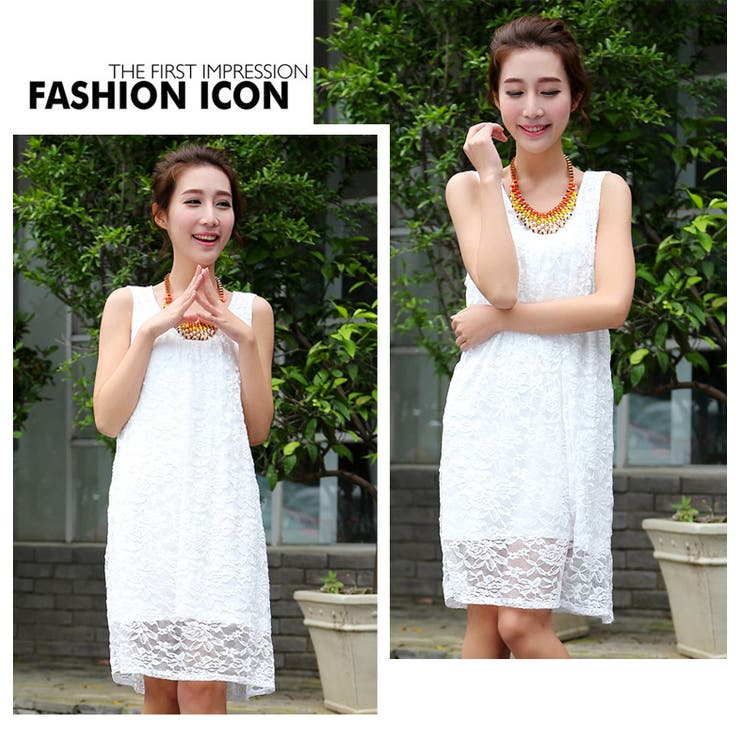 ワンピース ノースリーブ 総レース 1632 韓国ファッション 夏 | candy-house  | 詳細画像23 