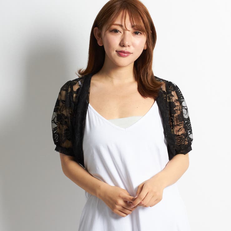 レース黒 | トップス カーディガン ボレロ | candy-house 