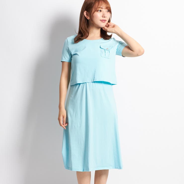 ワンピース ドッキング 半袖 セットアップ 1782 韓国ファッション 夏 | candy-house  | 詳細画像14 
