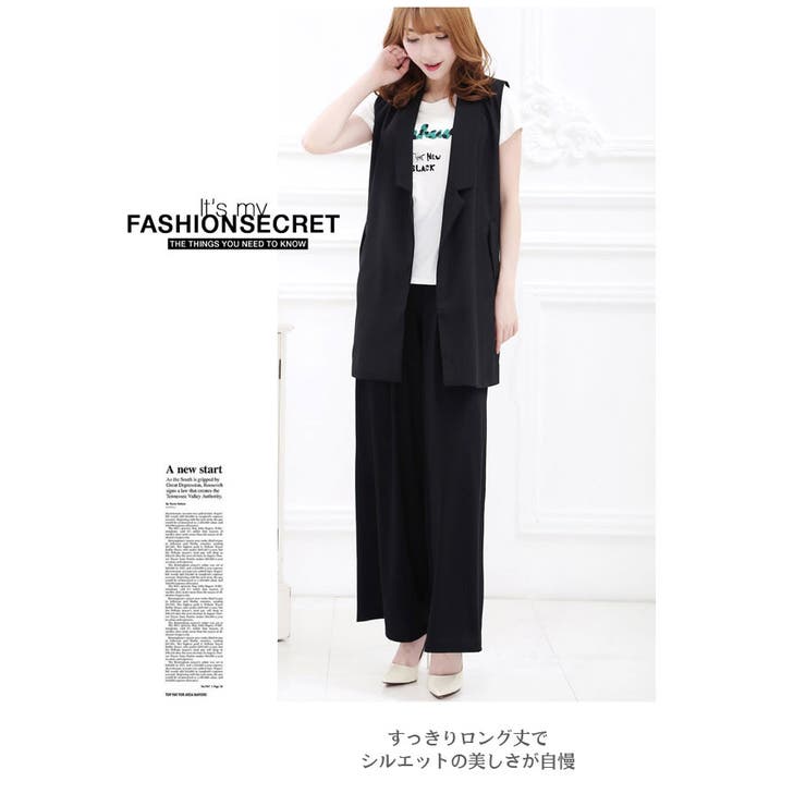 トップス ジレジャケット ノースリーブ | candy-house  | 詳細画像18 