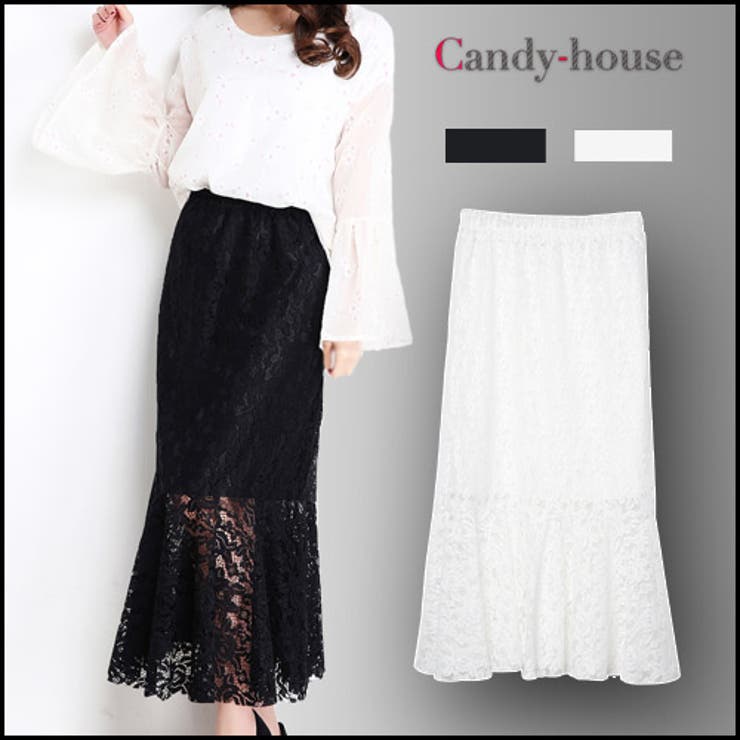 スカート ロング レース | candy-house  | 詳細画像1 